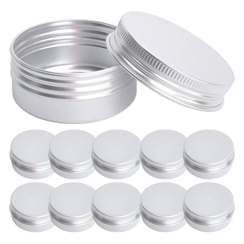 50ml Metal Packaging Tin Can Jar for Gift Aluminum Packing Tins Jars Round Empty Candles