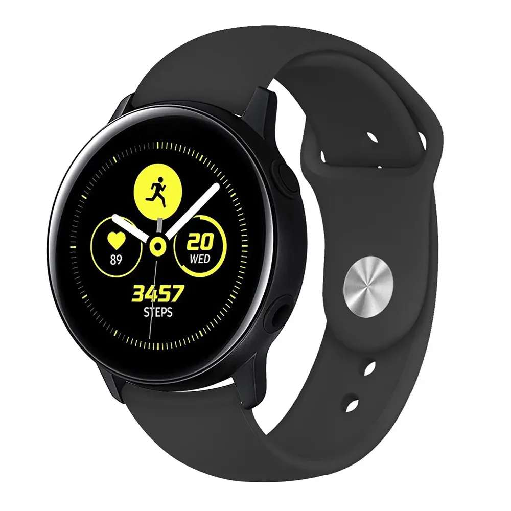 For Samsung Galaxy Watch 6 5 4 3 Active 2 Band, 20mm Silicone Strap Watchband Replacements Accessories
