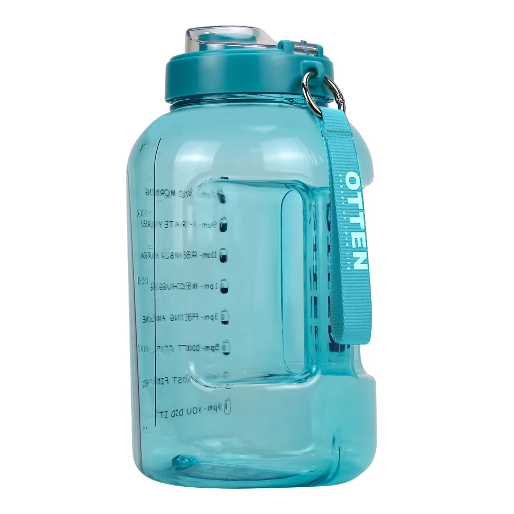 Amazon hot selling OTTEN new design big capacity gym outdoor sport water bottle with time marker