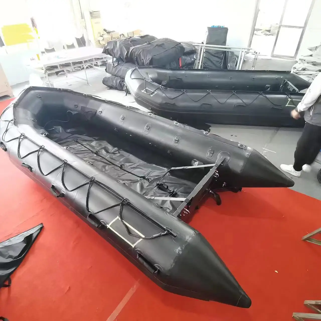 Beileji 4.8m inflatable hypalon rescue boat with fast self inflating system