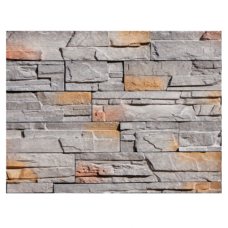 Natural slate stone veneer looking stacked artificial concrete stone panel eco friendly faux stone