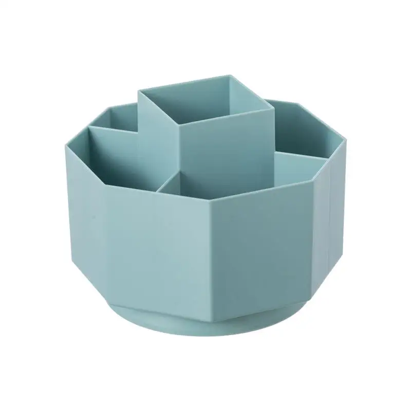 Manufacturer Ningbo Home accessories 3 Slots 360-Degree Spinning Pencil Pen Desk Organizers Desktop Cosmetic Storage Display Box