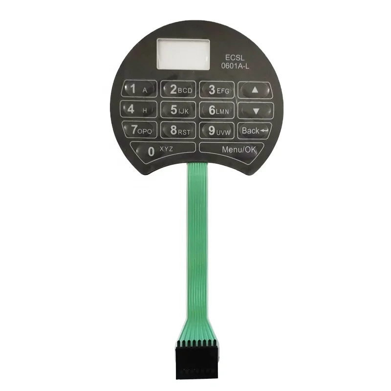 Transparent Window Flat LED Membrane Switch Keyboard