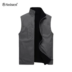 Garment factory custom men softshell vest waterproof windproof outdoor cooling finishing work vest