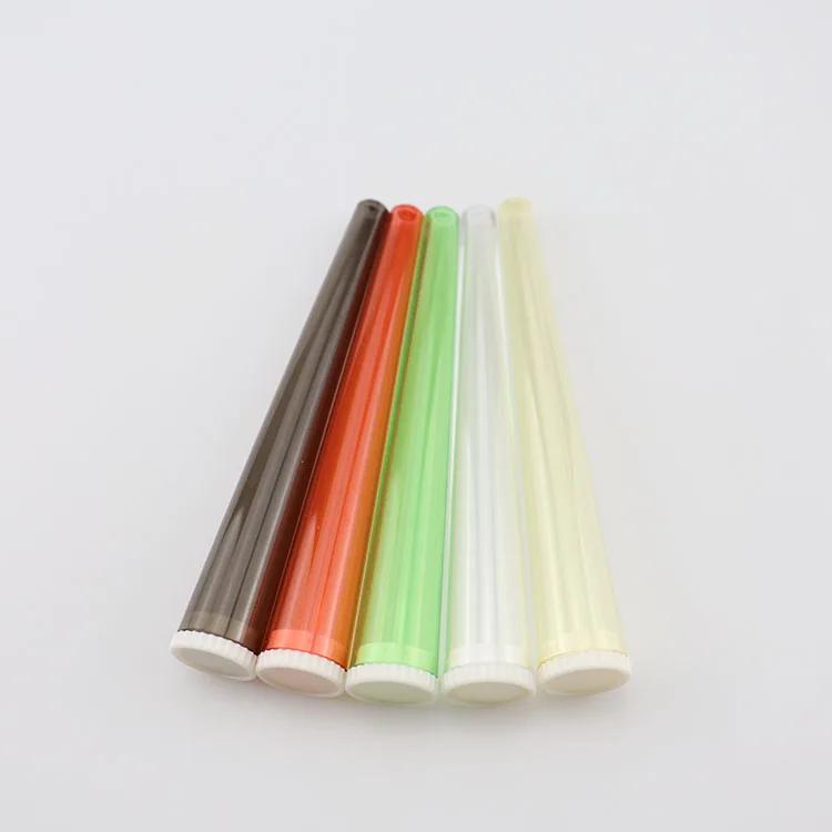 Wholesale Plastic Carbon Nanotube 110MM Custom Colors Child Resistant Tobacco Cigar Packaging Tube