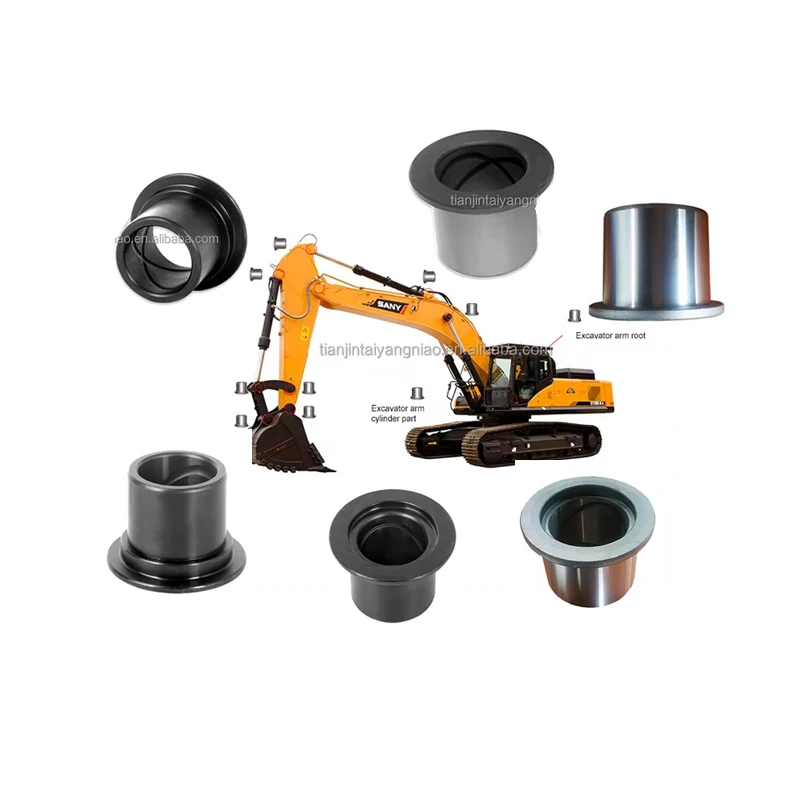 Various Size High Precision Flange Harden Steel Excavator Bucket Sleeve Bushing