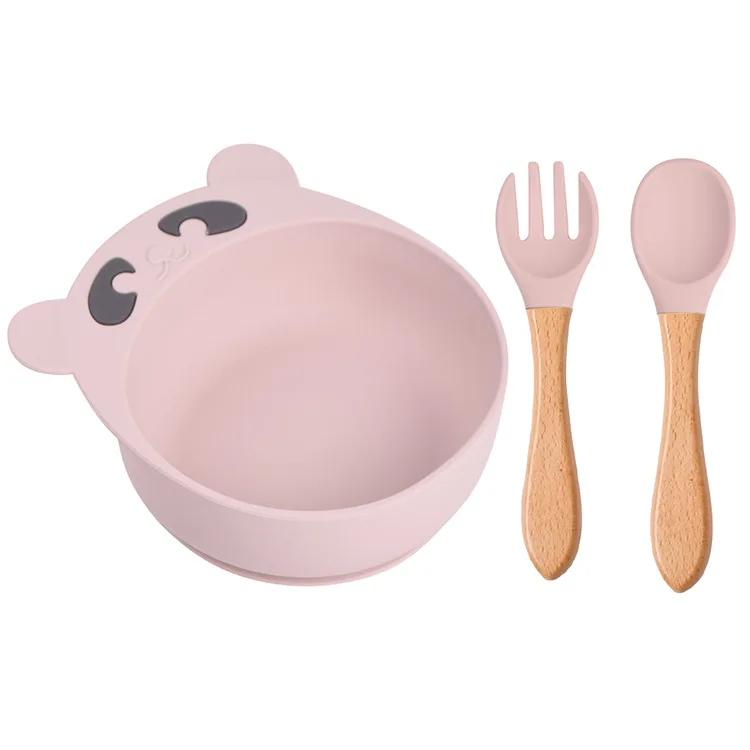 Unbreakable Silicone Baby and Toddler Plates Non Slip Dishwasher Microwave Baby Suction Bowl Set