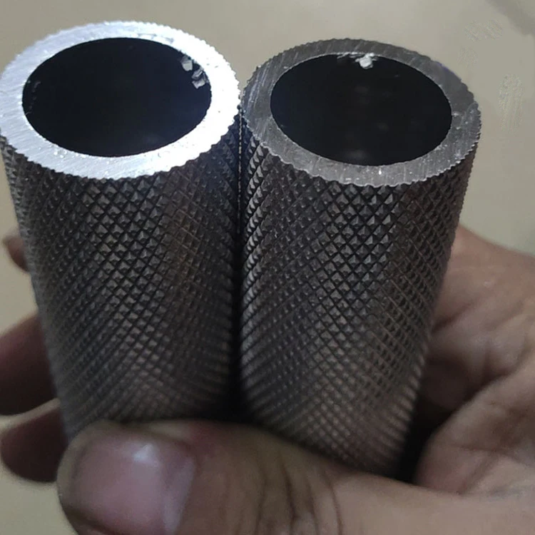 Knurled aluminum tube 6061 mesh 6063