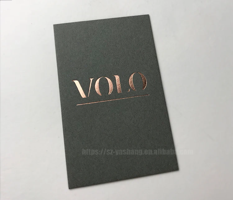 Gray customized rose gold foil business paper card / greeting thank you card postcard /visit card printing