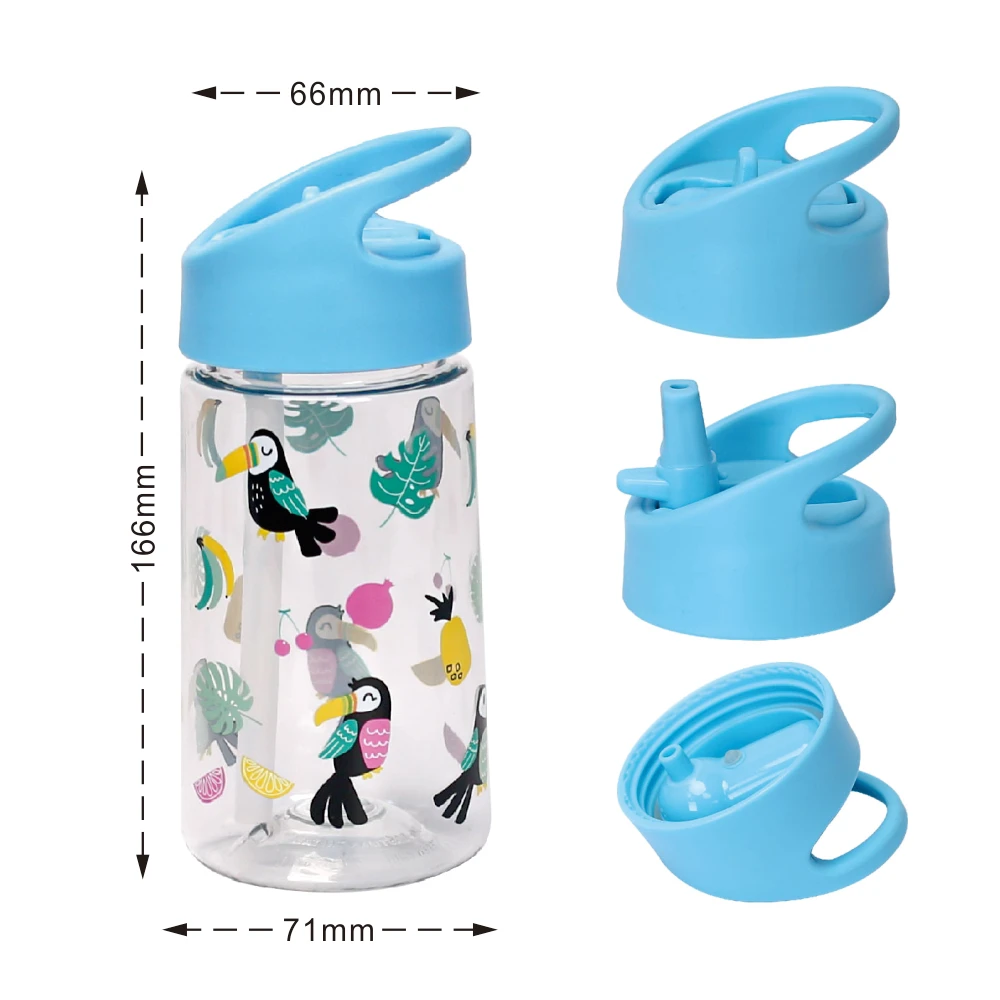 Дешевая Высококачественная пластиковая детская бутылка для воды 360 мл без бисфенола А школьная