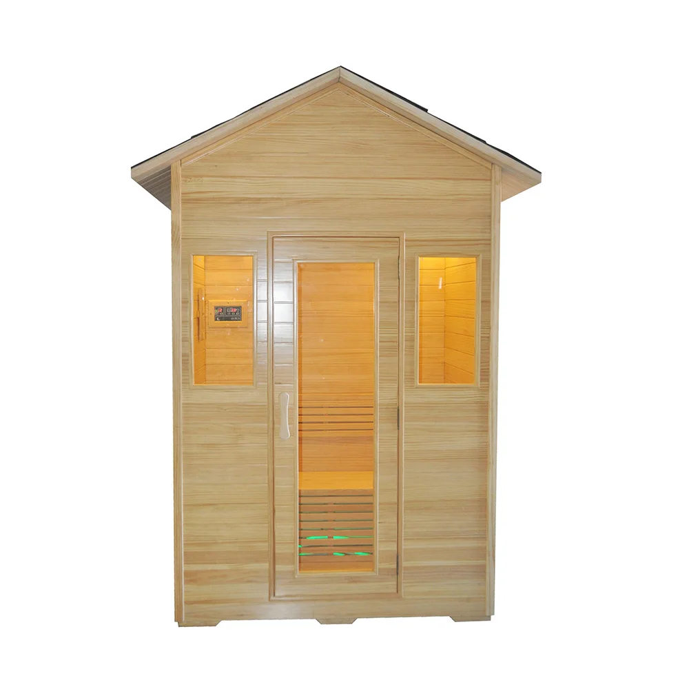 Cheap Outdoor Wood Far Infrared Carbon Film Steam Double Person Sauna House