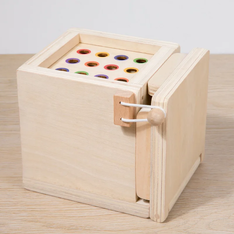 Wooden toys 5 in 1 Early education shape classification games Multifunction stick pull radish coin box Smart box Wooden toys