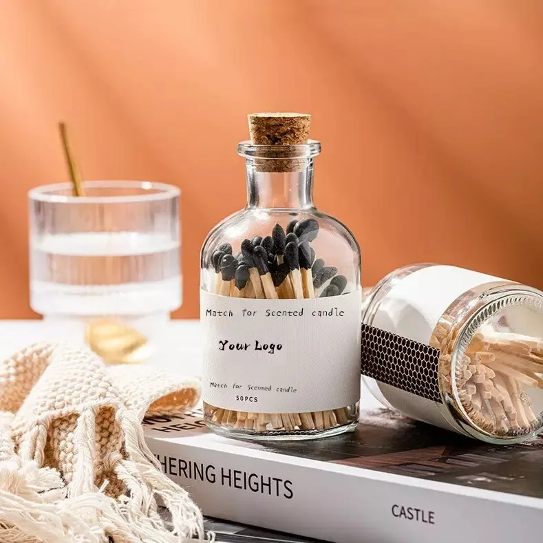 Оптовая продажа, свечи под заказ в стеклянной банке, деревянная подставка с цветной головкой для свечей