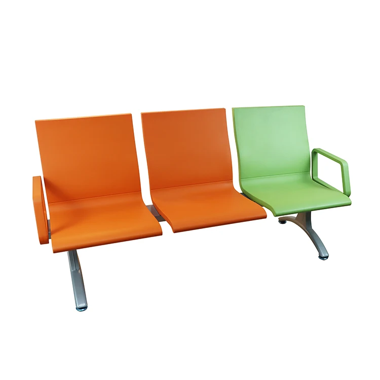 High Quality Custom Leather Metal Furniture Beauty Salon 3-Seater Reception Hospital Airport Waiting Room Chairs