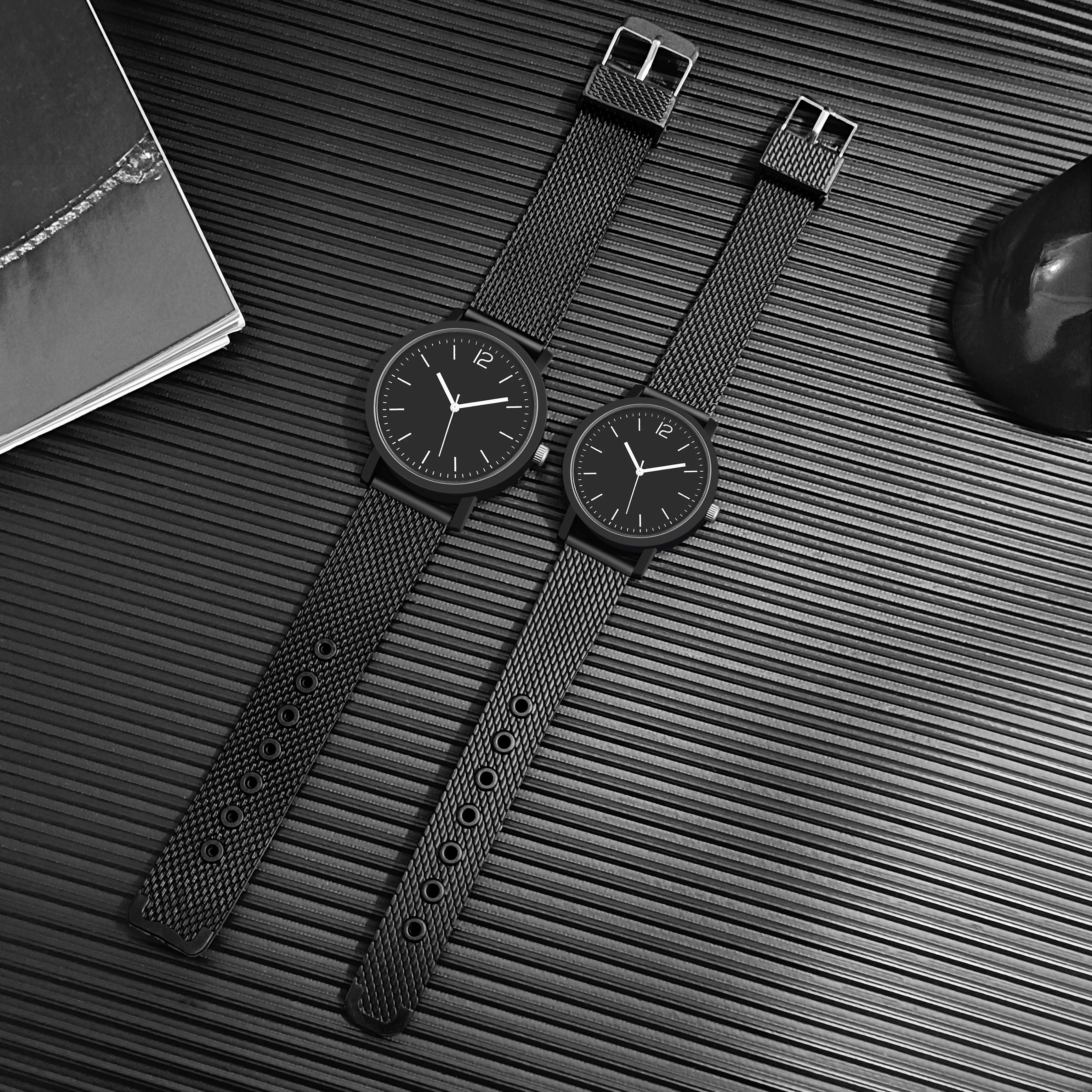 WJ-11009 New Fashion Simple Trend Popular Plastic Belt Strap Quartz Watches Couple Lovers Accept Custom Logo
