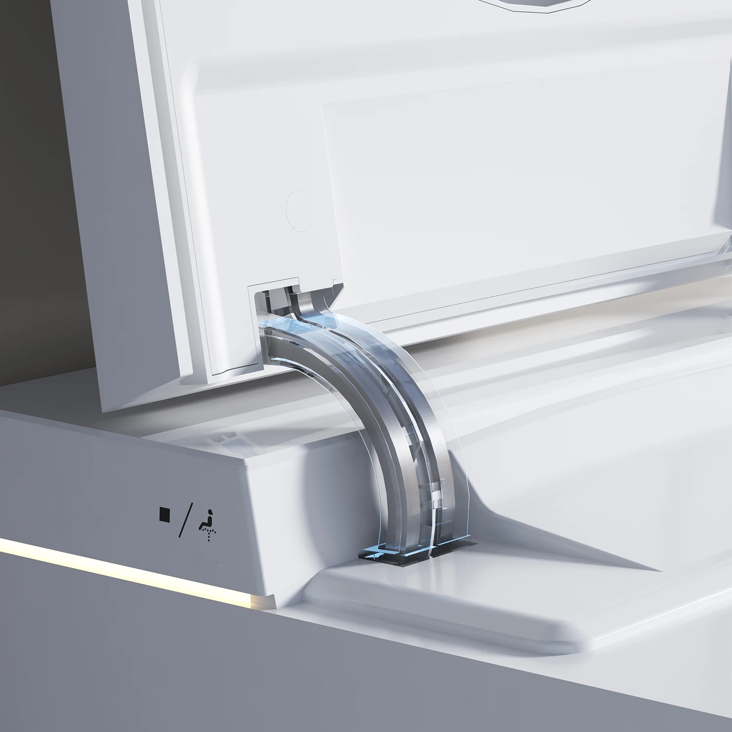 Wall-Hung Smart Toilet with Seat Ring Sensor Heated Seat Remote Control & Auto Flush Stand-up Feature