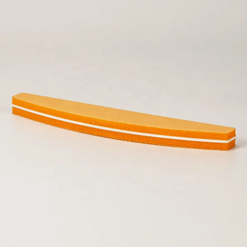 Gray Black 180/240 Half Moon High Quality Shape Custom Logo Printed 100/180 Professional Pink Sponge File Buffer for Nails