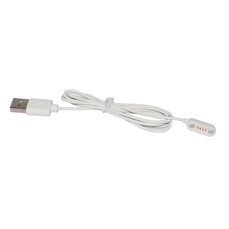 White 4 pin magnetic charging cable connector for smart watch