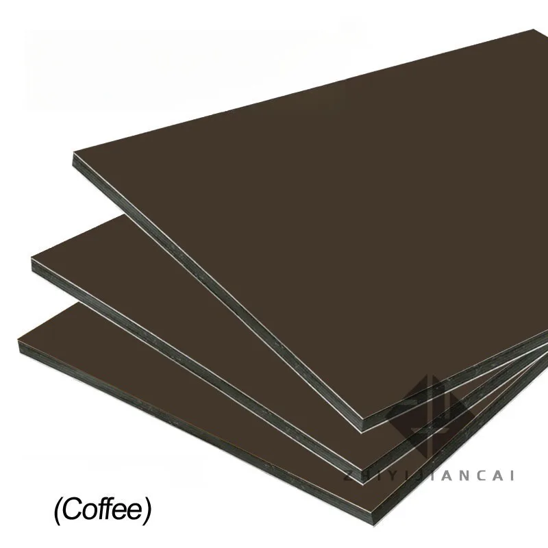 Aluminum composite plate solid color inside and outside background wall curtain wall paste dry hanging door advertising plate