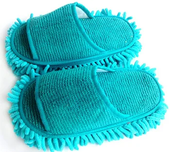 Hot Sale Microfiber Chenille Cleaning Slippers For Floor Mop velvet slippers pantuflas mujer