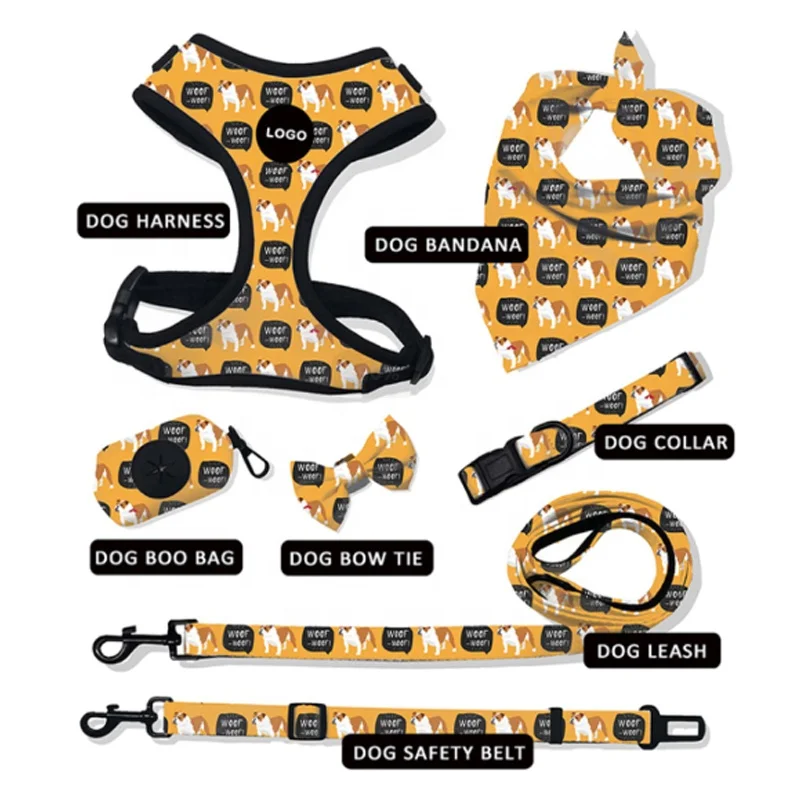 Pet accessories new hot 2020 dog accessories luxury neophrne dog products sublimation oem pet supplies