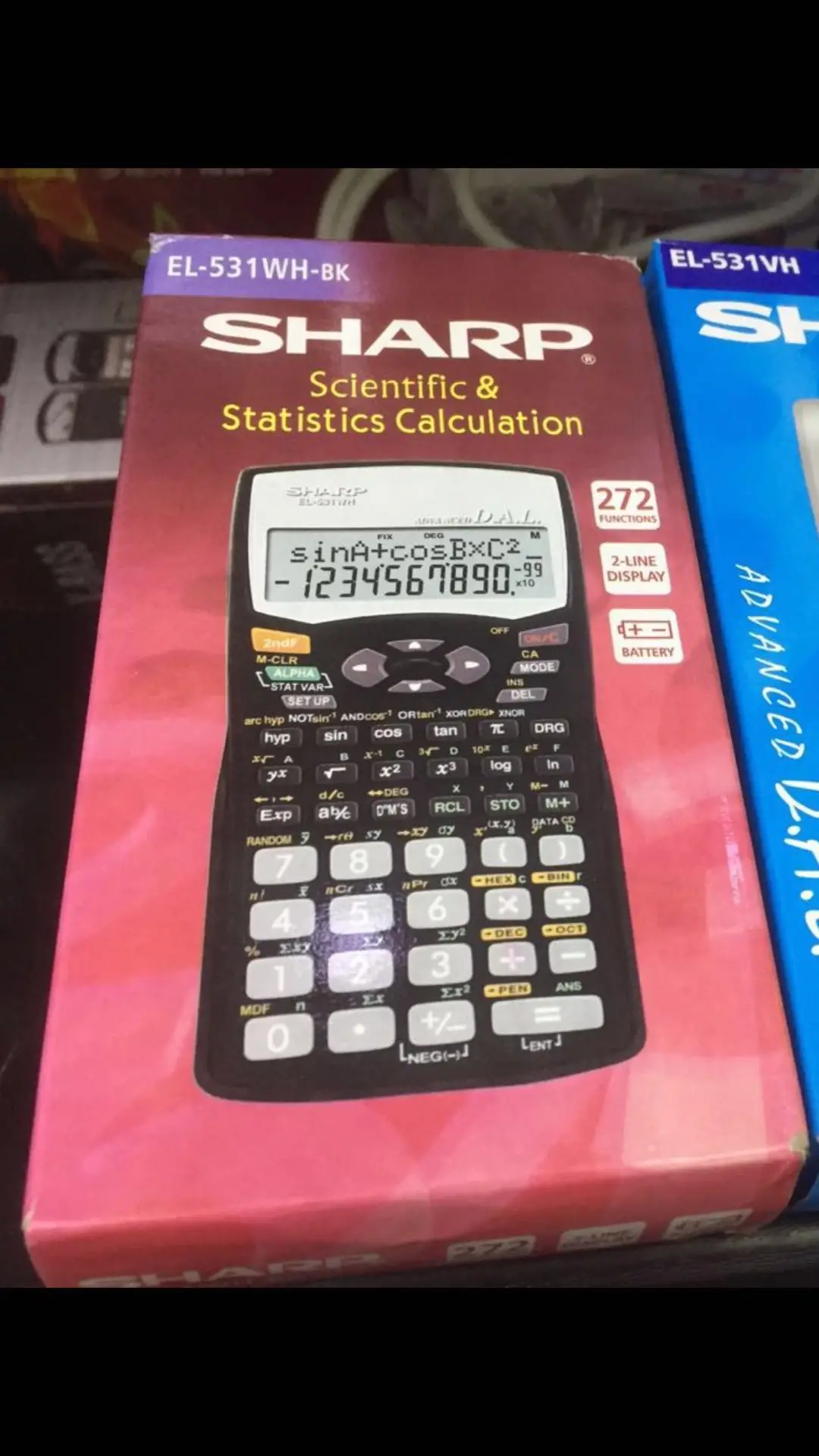
EL-531WH-BK School Examination 12 Digits 240 function calculator 