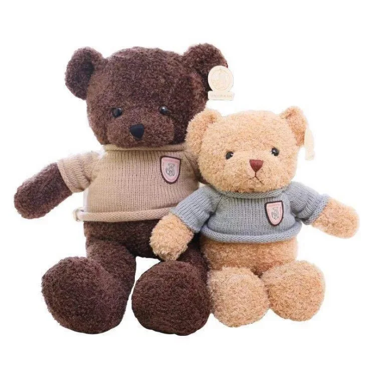 Hot sales  plush teddy Bear toy large  T-shirt bear custom 100% cotton stuffed soft teddy bear for children