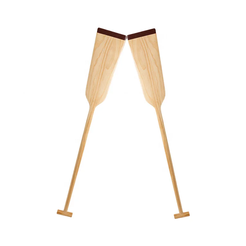 Wooden Boat Paddle-Features Multi-Ply Laminated Construction for Added Strength Brown epoxy blade tip for durability Wooden oar