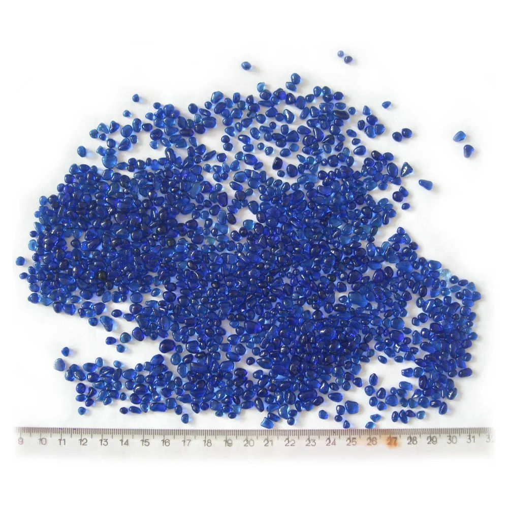 Wholesale Price 1-3mm Irregular Glass Pebble Beads For Swimming Pool