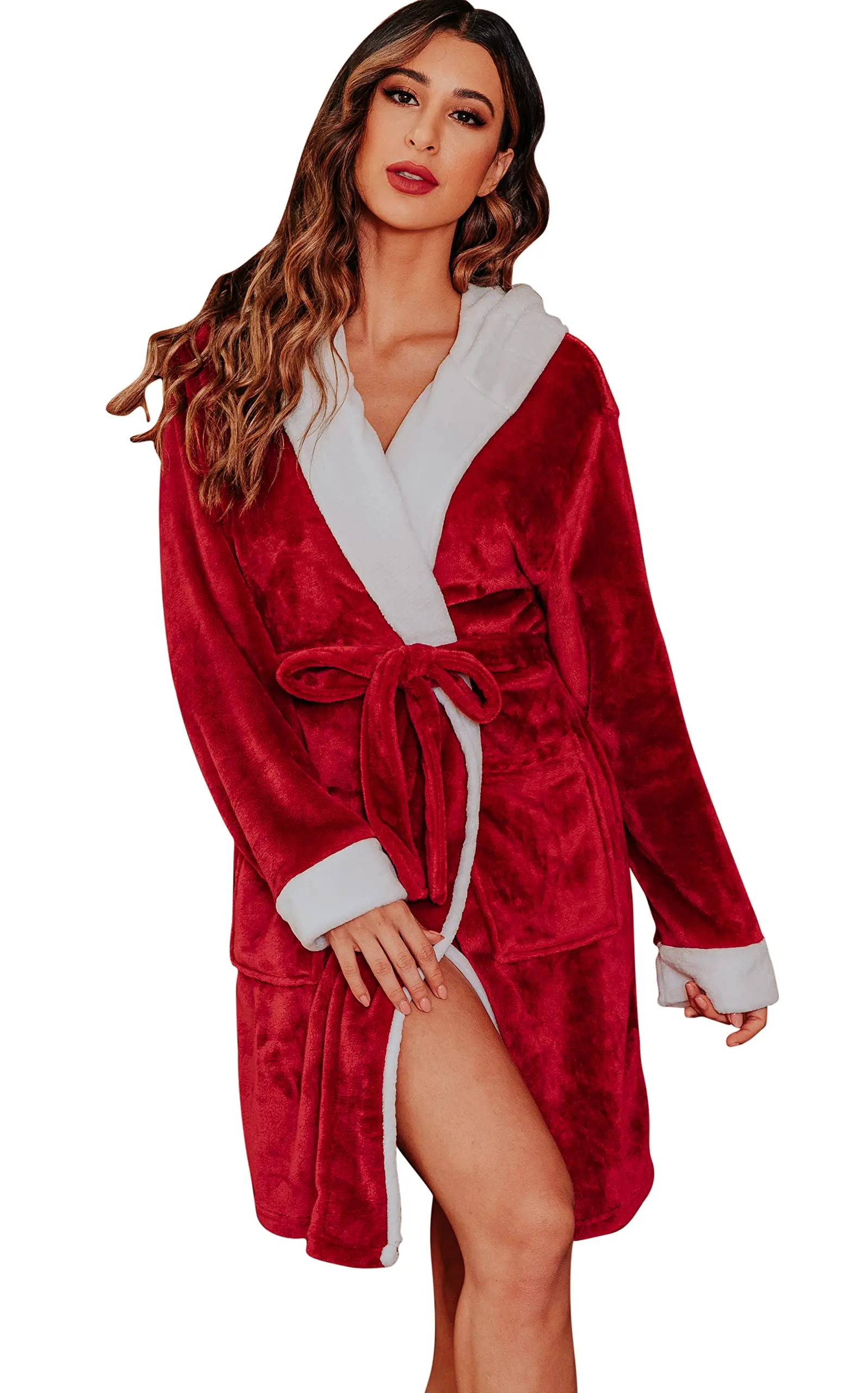 Custom Extra Thick Plush Ladies Full Length Nightgowns Wholesale Well-fitting Coral Fleece Robe Pajamas