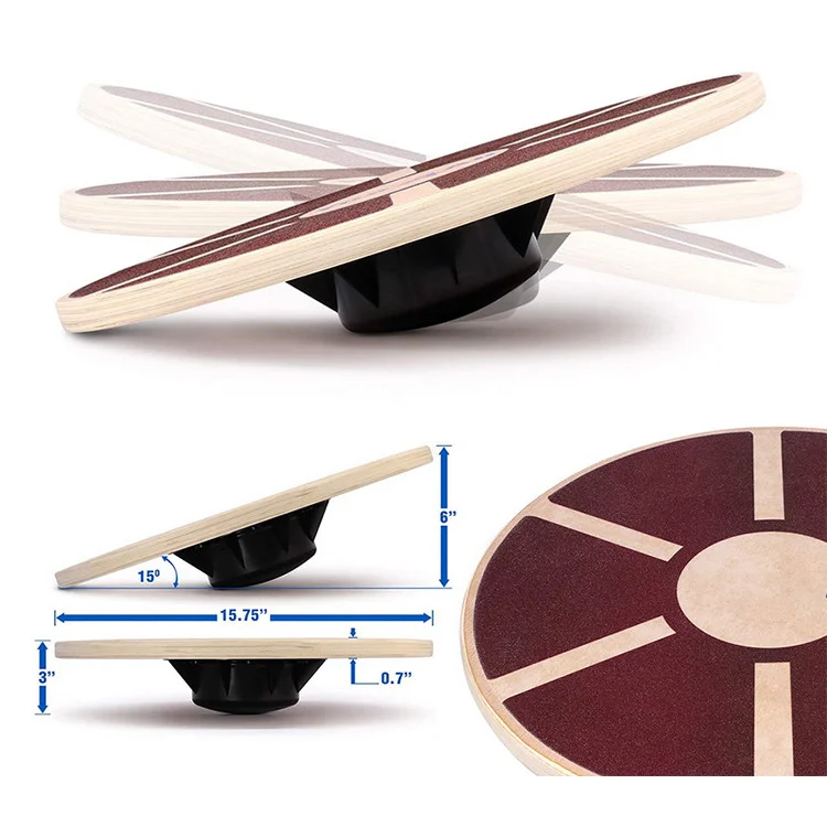 Лидер продаж Amazon, оптовая продажа, фитнес-тренировка, Йога, упражнения, деревянный воблер, балансировочная доска