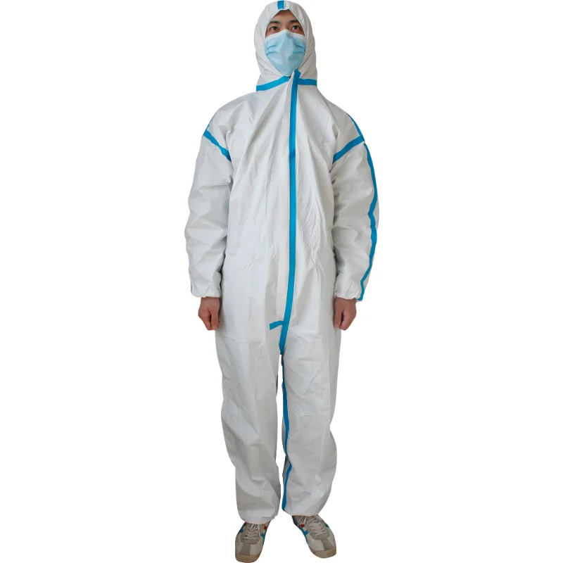 Customized Microporous Waterproof White Color Disposable Pp Nonwoven Coverall for Full Body Protection with Manufacturer Price