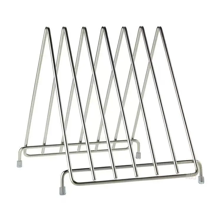 Thick Stainless Steel Cutting Board Rack Multi-grid Cutting Board Storage Rack Multi-purpose Pot Lid Rack