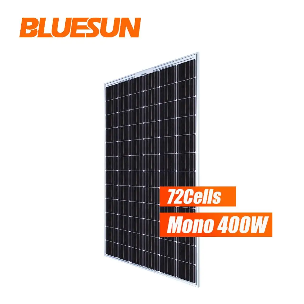 Bluesun dual-glass bifacial solar panel  half cell BIPV transparent module 380w 440w 400w solar panel home