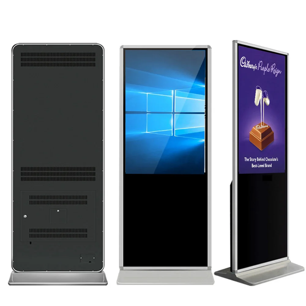 ultra Thin Floor Standing Advertising Display 49 inch Touch Screen Kiosk Price LCD Advertising Led Display