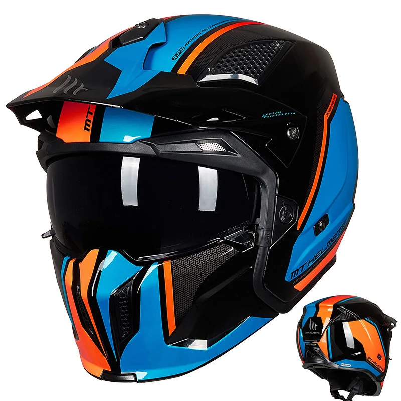 Cool MT Street fighter Full Face Helmet Motorcycle Modular Motocross DOT ECE Approved MT Personality  Changeable Moto Helmets