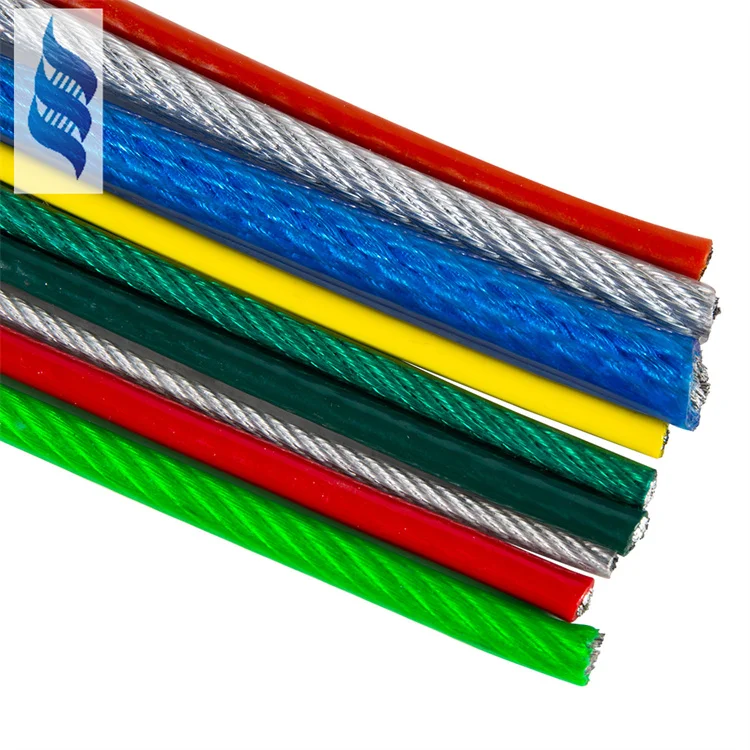 Nylon Coated 304 Stainless Steel Wire Rope 7*7-0.6-0.8mm for Fishing Use