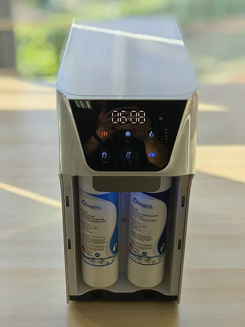 Puretal Electric Tankless RO Water Treatment System Hot and Cold Desktop Water Dispenser with Filter for Home Use