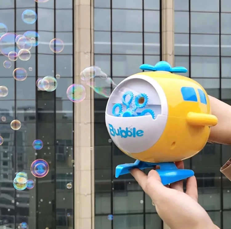 Automatic Bubble Blower Helicopter Electric Bubble Maker Machine For Kids/toddlers Outdoor Outside Bubble Toys Usb Charging