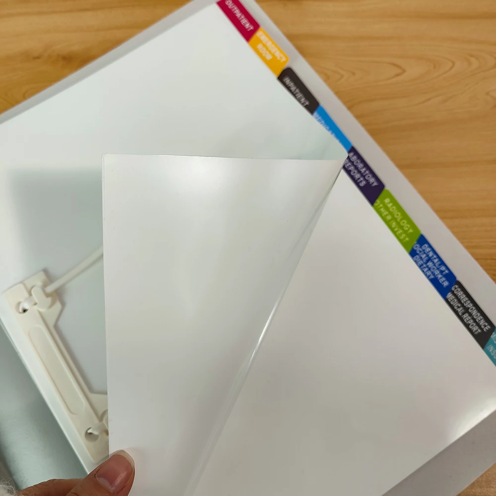 
Plastic medical clip file album office stationery customized plastic pp file folder for Medical hospital With U Clip Fastener 