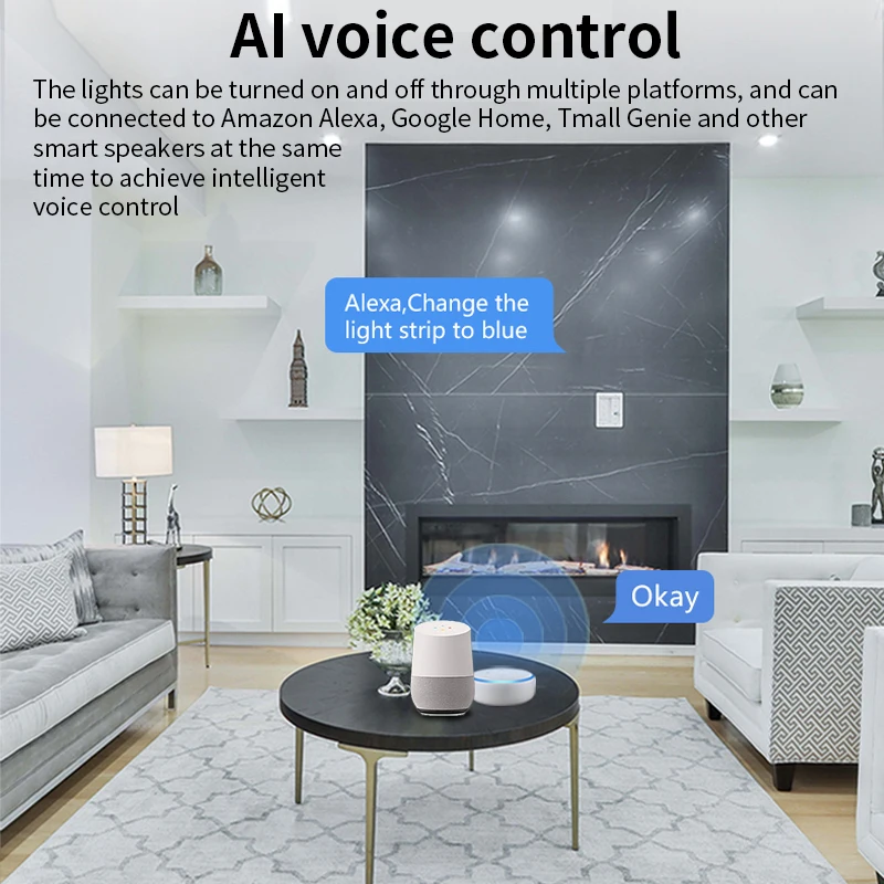 Good quality product smart home lights Tuya wifi app control  intelligent lights