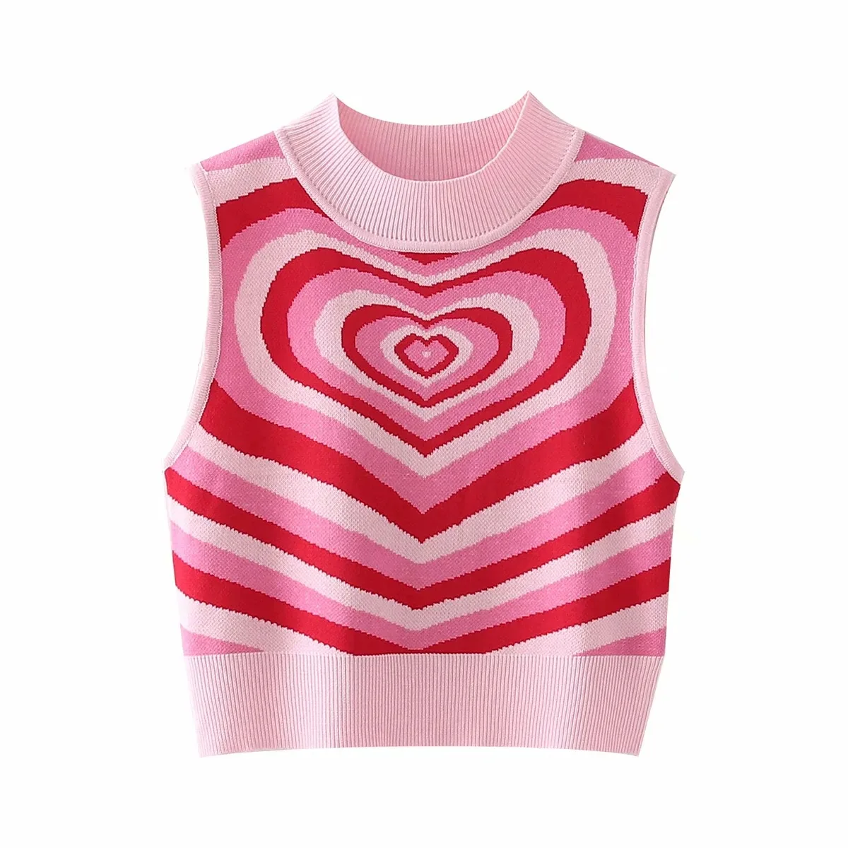 Изготовленным на заказ логосом Женский вязаный укороченный свитер жилет в консервативном стиле; Платье без рукавов с v-образным вырезом, трикотажная одежда, топы на бретелях