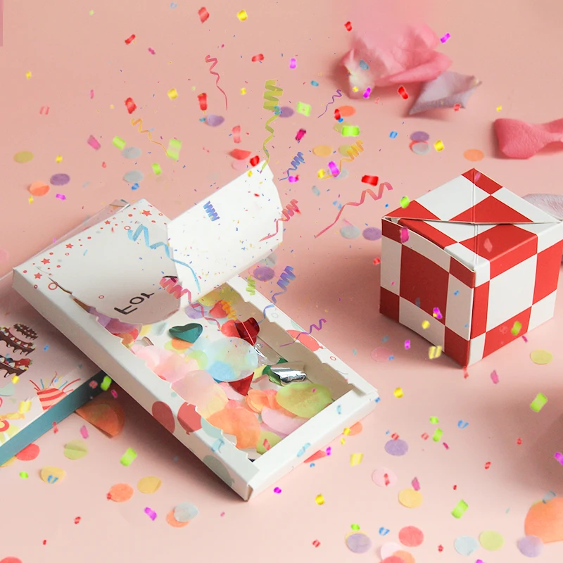 Wholesale OEM Custom Printing Funny 3D Explosion Cash Birthday Card With Pop Up Surprise Gift Box With Cubic Box