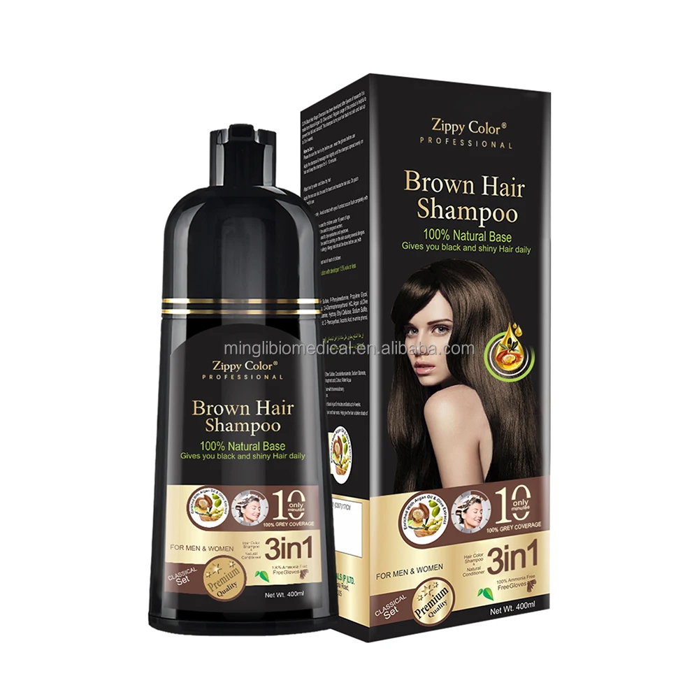 Cosmetics Manufacturer Hair Shampoo Black 100% Organic Ppd Free Hair Color Shampoo Wholesale Hair Dye