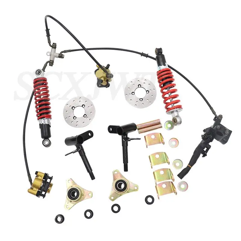 ATV гидравлический тормоз в сборе Цилиндр суппорт + задние дисковые тормоза ротора катушки, обеспечивающий отсутствие вибрации при 50cc 70 110 125 150 200CC Go Kart квадроцикл Багги PRO «летучая мышь»