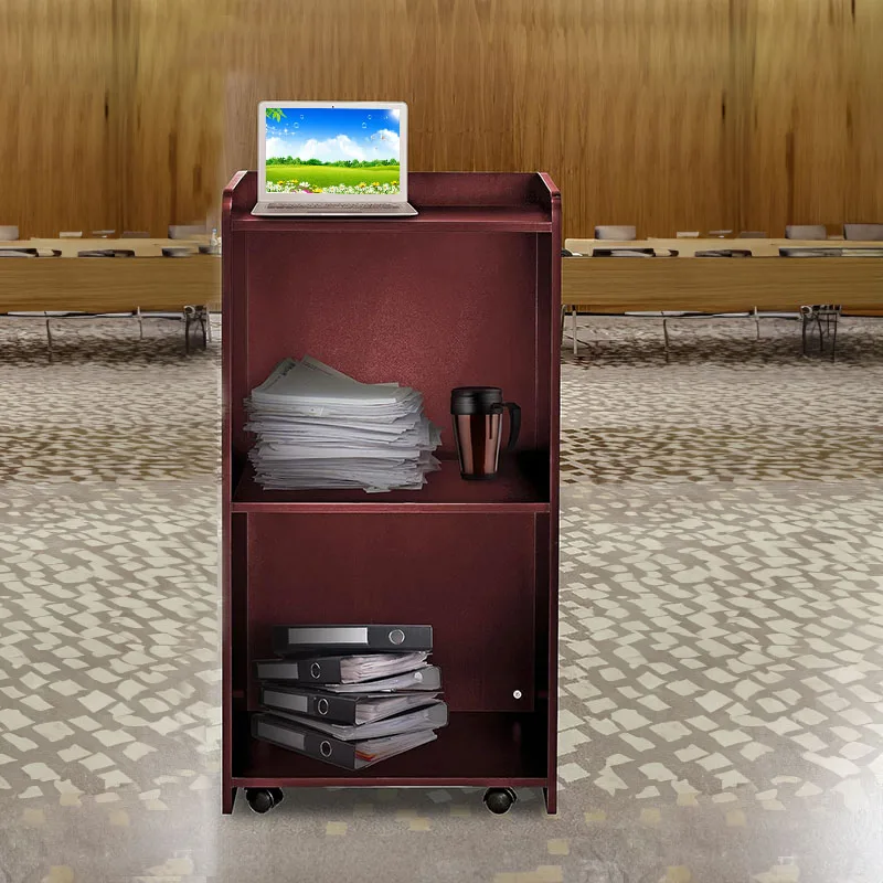 Floor Standing Podium For Hotel and Conference Room Wooden Podium Stand Modern Furniture Lectern Rostrum for Church Pulpit