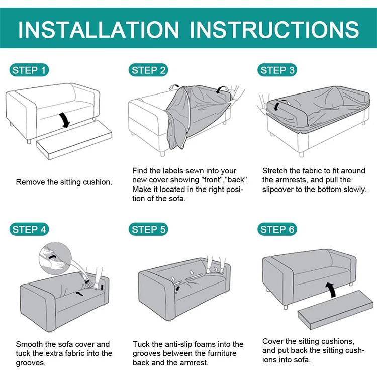 
Spandex Sofa Sofa Covers Elastic Stretch Couch Slipcover For Cushion and Sofa Separate 