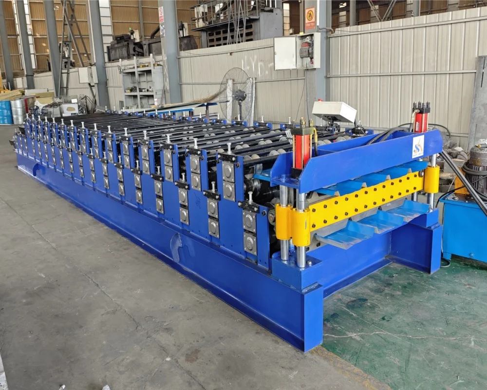 Hydraulic Metal Tr4 Tr5 Double Layer Tile Press Machine Ibr Sheet Double Layer Machine Calamines Factory Machine