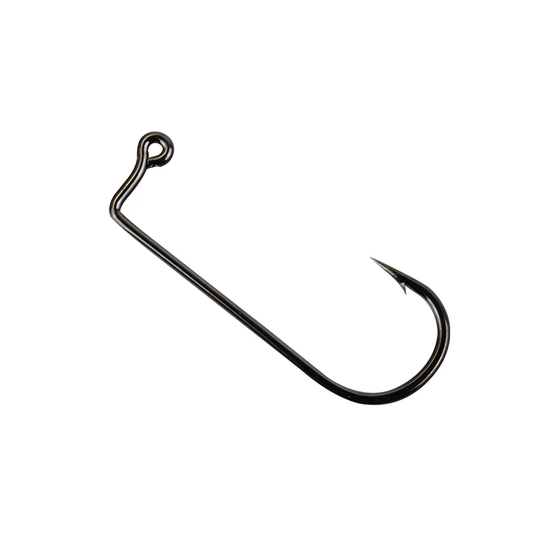 Wholesale 1Pcs Carbon Steel Black Nickel 90 Degree Right Angle Jig Hooks Fishing Tackle