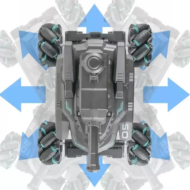 RC Tank Toy Water gun Armored Vehicle 2.4G Electric Watch Remote Control Stunt Water gun GTank Vehicle Toy Tank